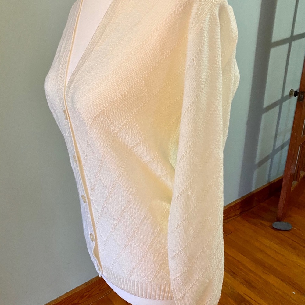 Ivory Button Down Sweater - Picture 6 of 6